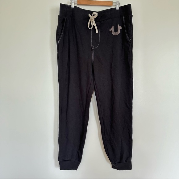 True Religion Classic Logo Jogger Sweatpant Size 2XL - Picture 1 of 14